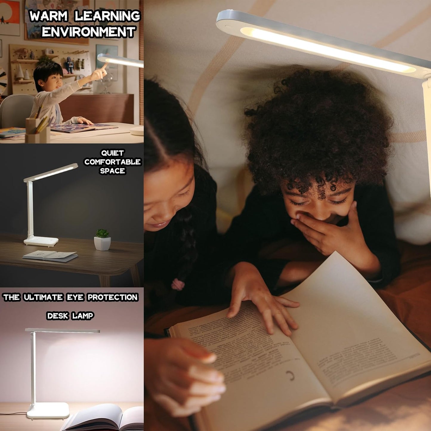 Led Desk Lamp Dimmable Desk Light Reading Lamp 3 Lighting Modes, Eye Protection Accessories, Study Desk Lamp Equipped USB Charger Suitable for Home Office Is for Gift Giving