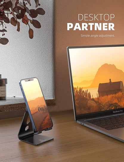 Aluminum Cell Phone Stand, Adjustable Desk Phone Holder for Iphone