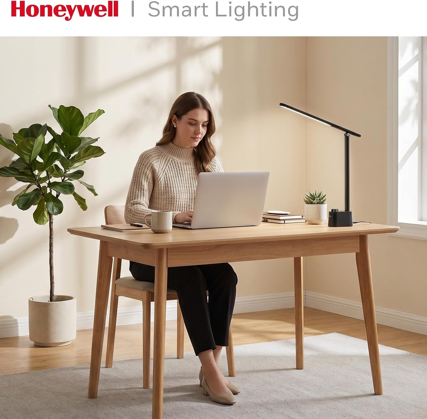 LED Desk Lamp, Sunturalux™ Black Desk Lamps for Home Office USB