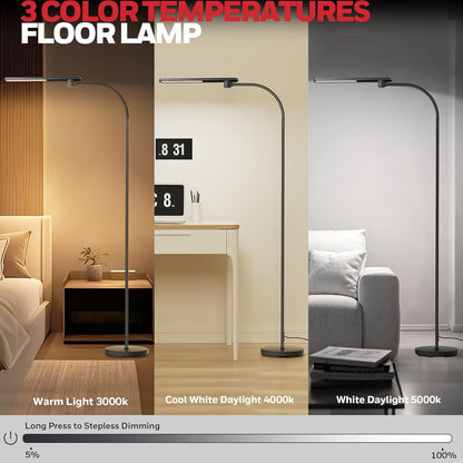 F4 LED Floor Lamp+ H4 Desk Lamp for Home Office
